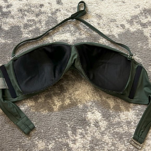 Kona Sol Army Green Bikini Two Piece Swimsuit Bottom Medium Top Large - Picture 6 of 6